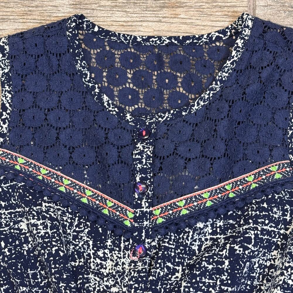 Japna Kids Lace Embroidered Romper Size 7 - Picture 7 of 8